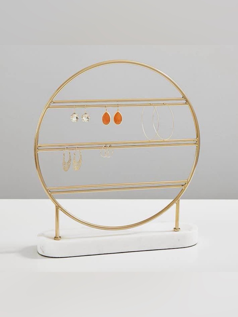 PB Teen Earring and Jewelry Holder in Gold & Marble